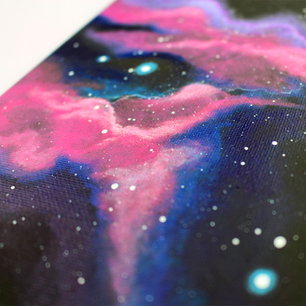 Galaxy Neon Lighting Clouds Original Canvas Painting Wall Art
