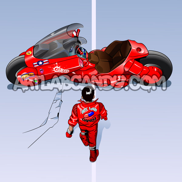 Akira Kaneda & Bike Print Wall Art