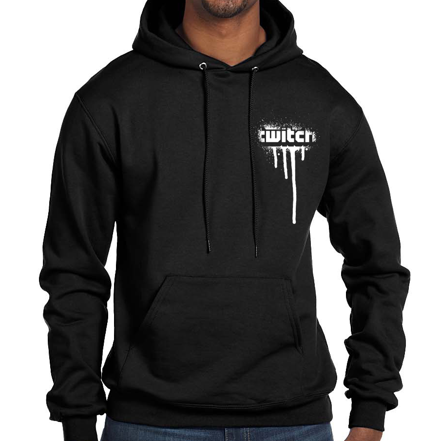 Black online twitch hoodie