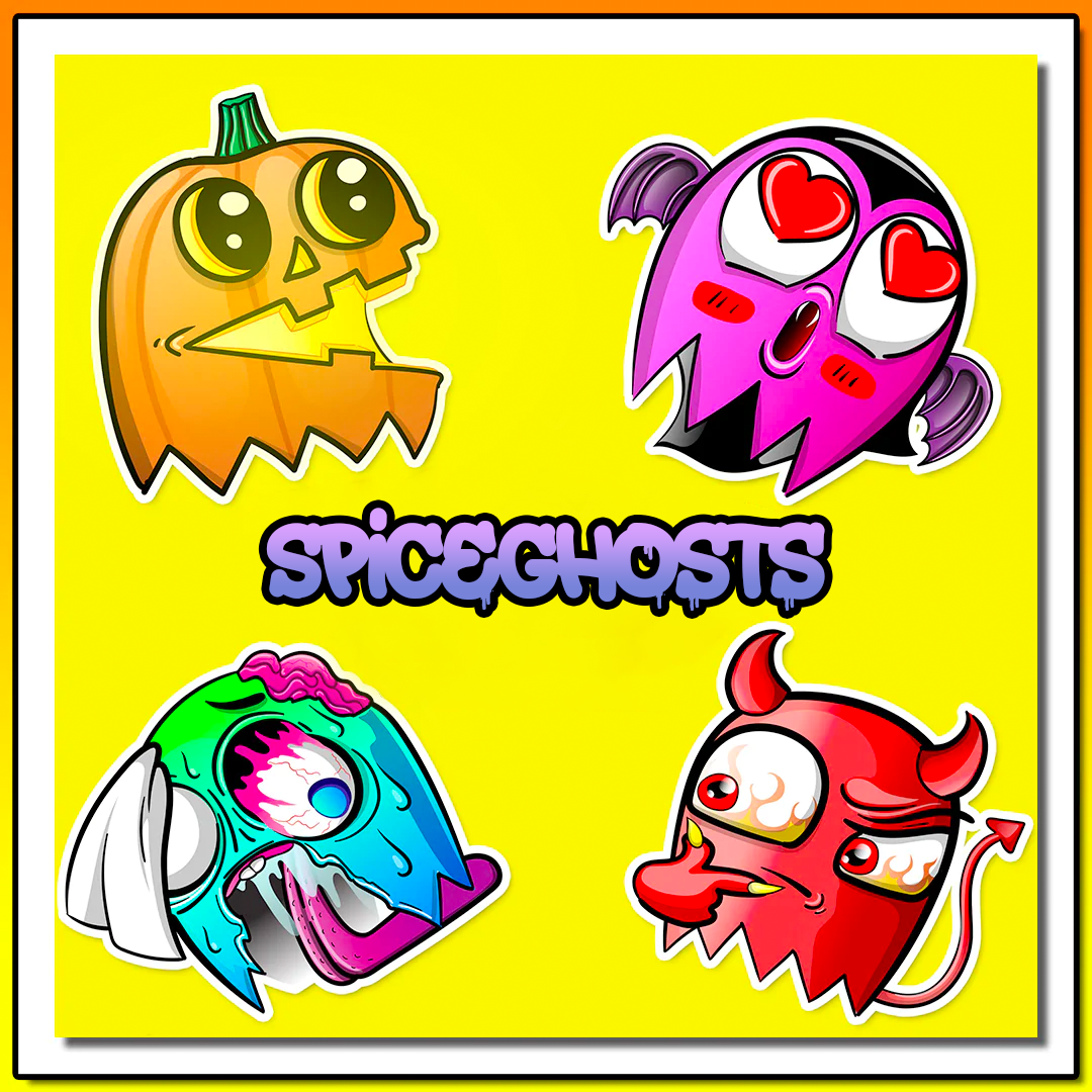 scary ghosts sticker