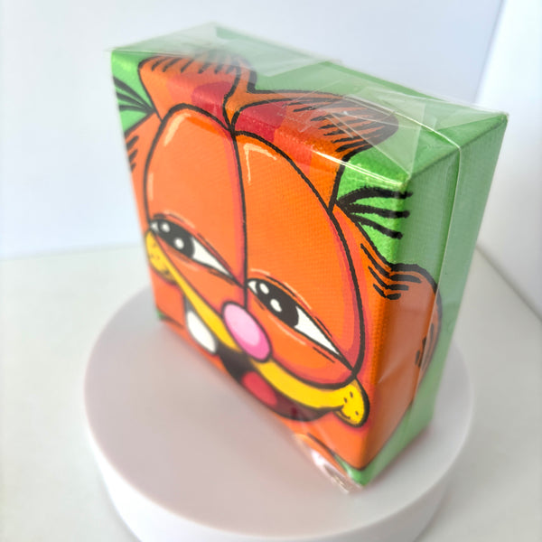 Garf Face Kekw Original Canvas Acrylic Painting Desk Art