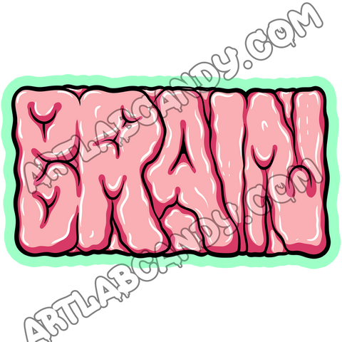 Big Brain Art Sticker