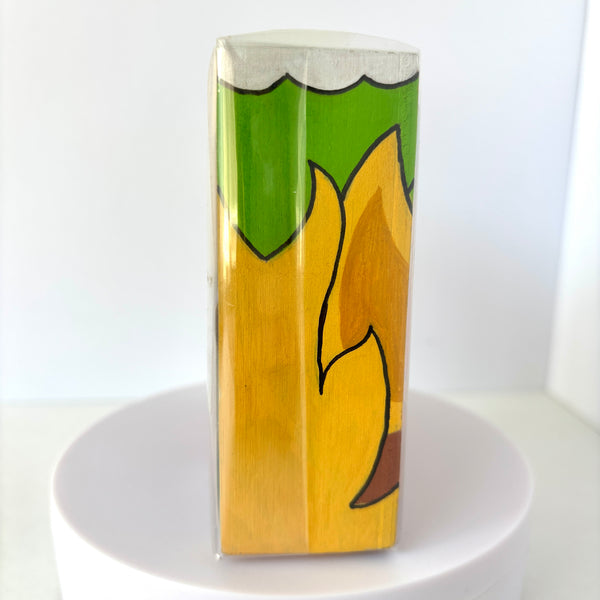 Garfield "This Is Fine" Original Wood Block Panel Acrylic Painting Desk Art