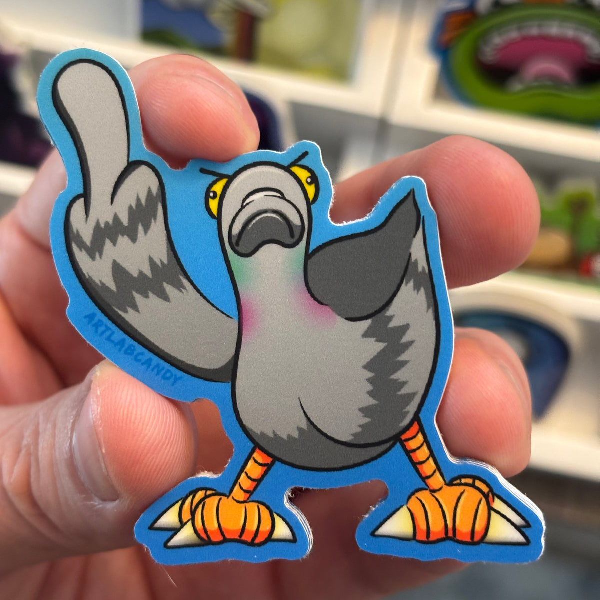 Flippy Image Sticker Flippy the Bird Art Stickers – Art Lab Candy