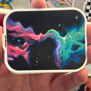 Galaxy Neon Lighting Clouds Painting Sticker