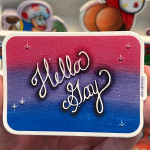 Hella Gay Sticker Canvas Stickers