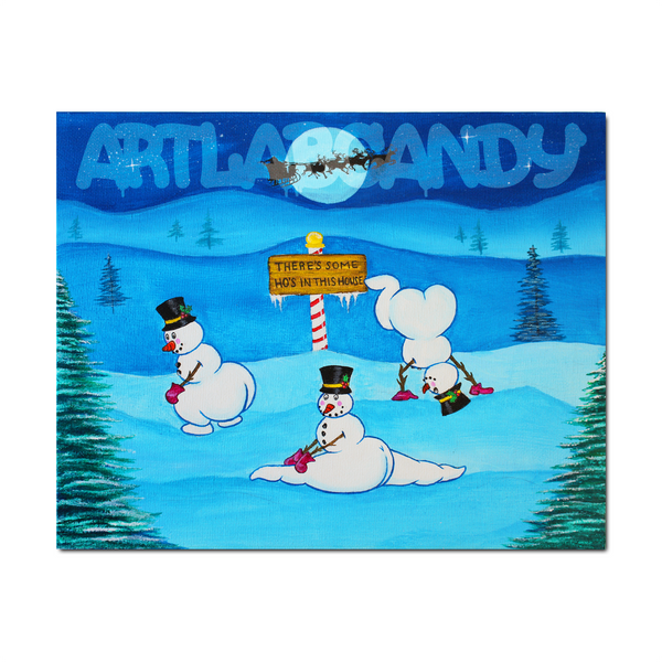 There's Some HO's In This House Twerking Snowmen Prints