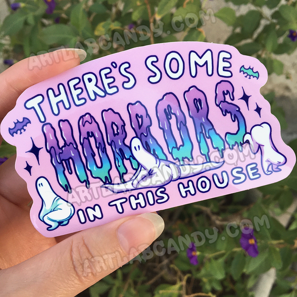 There's Some Horrors In This House Pastel PRINTS, STICKERS, KEYCHAINS and HOODIES
