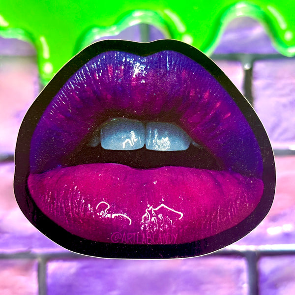 Pop Art Pink Purple Kiss Me Stickers