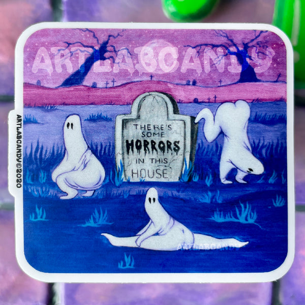 There's Some Horrors in This House Twerking Ghost Stickers