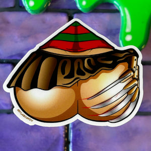 Nightmare on Thicc Street Booty Heart Stickers