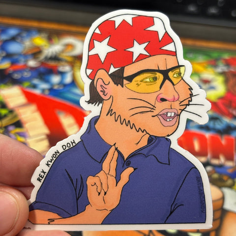 Rex Kwon Doh Hamster - Napoleon Dynamite Rex Parody Stickers