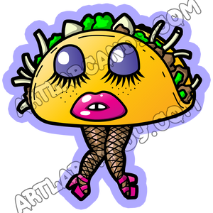 Taquita Morenita Art Sticker