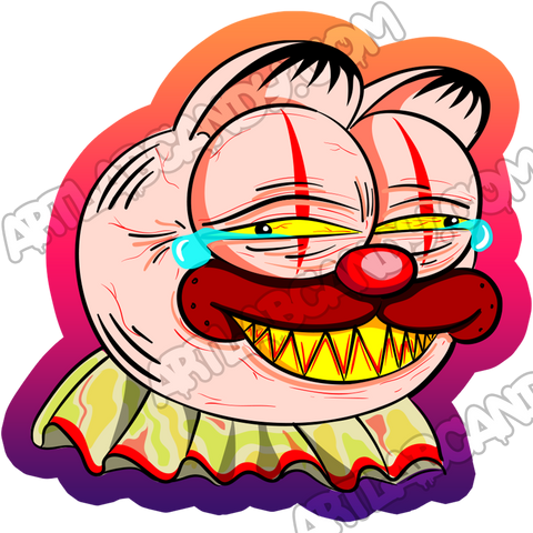 Garf Twisty Clown Stickers