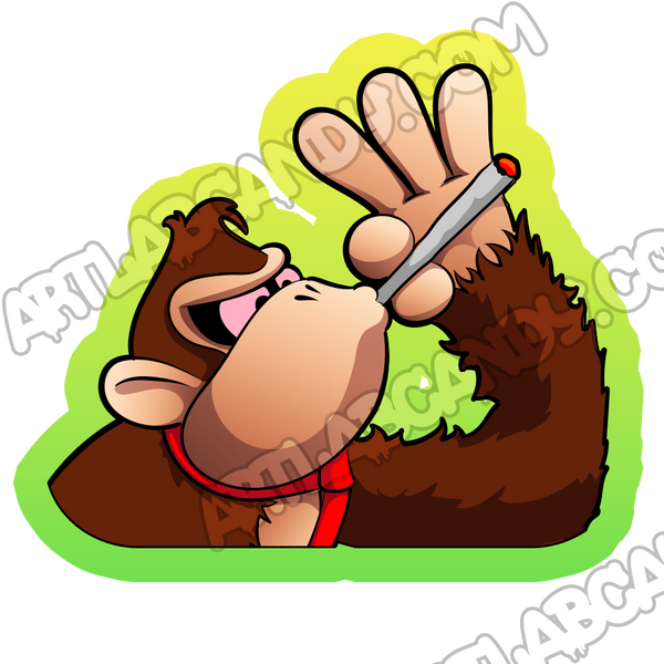Danky Kong 420 Art Stickers