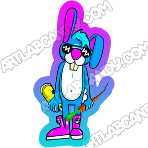 Silly Rabbit Full Frontal Art Stickers