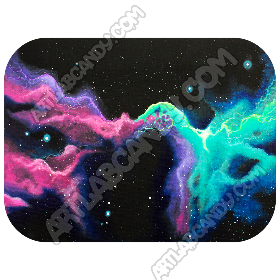 Galaxy Neon Lighting Clouds Painting Sticker