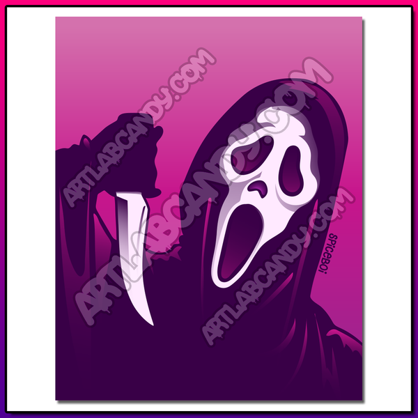 Ghost Face: What's Your Favorite Scary Movie PRINTS and STICKERS