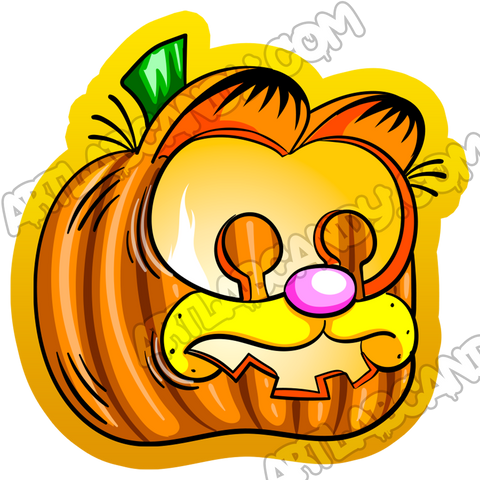Garf-O-Lantern Pumpkin Stickers