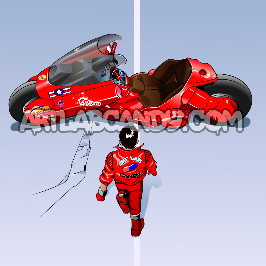 Akira Kaneda & Bike Print Wall Art