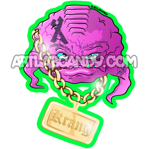Krang Dimension X on the Mic Stickers
