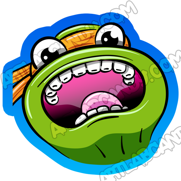 TMNT Michelangelo Art Stickers