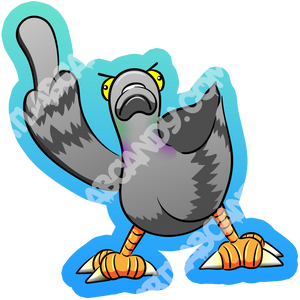 Flippy the Bird Art Stickers