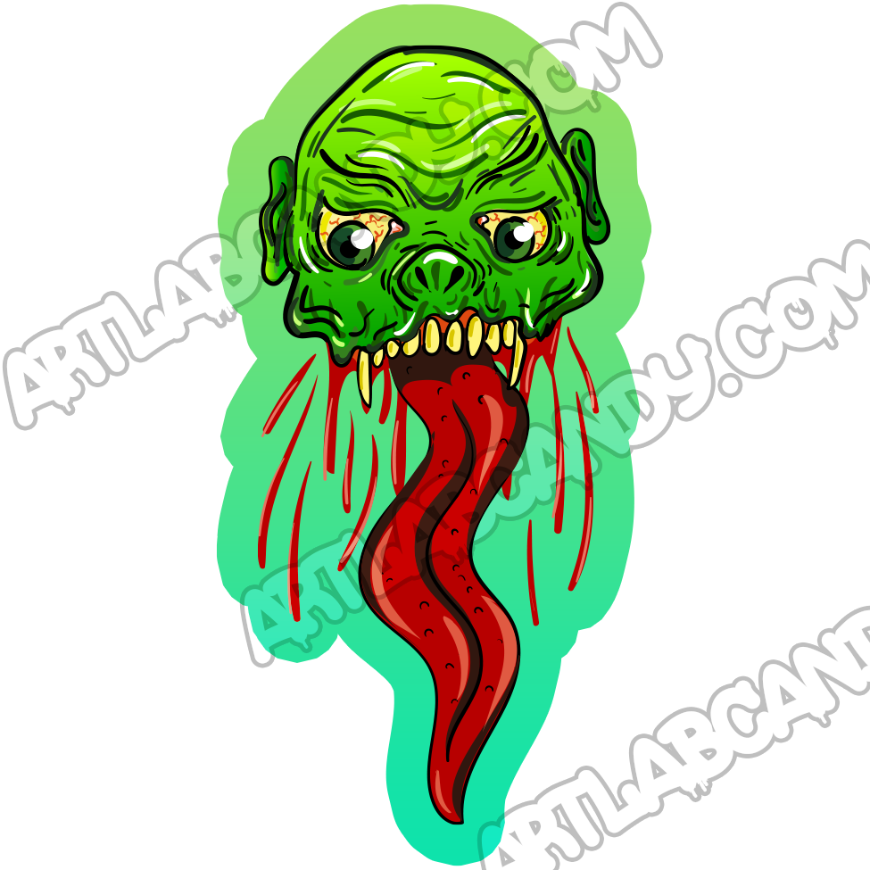 Zombie Tongue Stickers