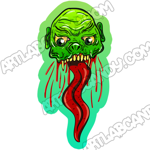 Zombie Tongue Stickers