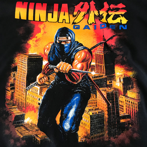 Ninja Gaiden Nintendo Box Art Hand Screen Printed T-Shirt (Original or Blacklight Responsive)